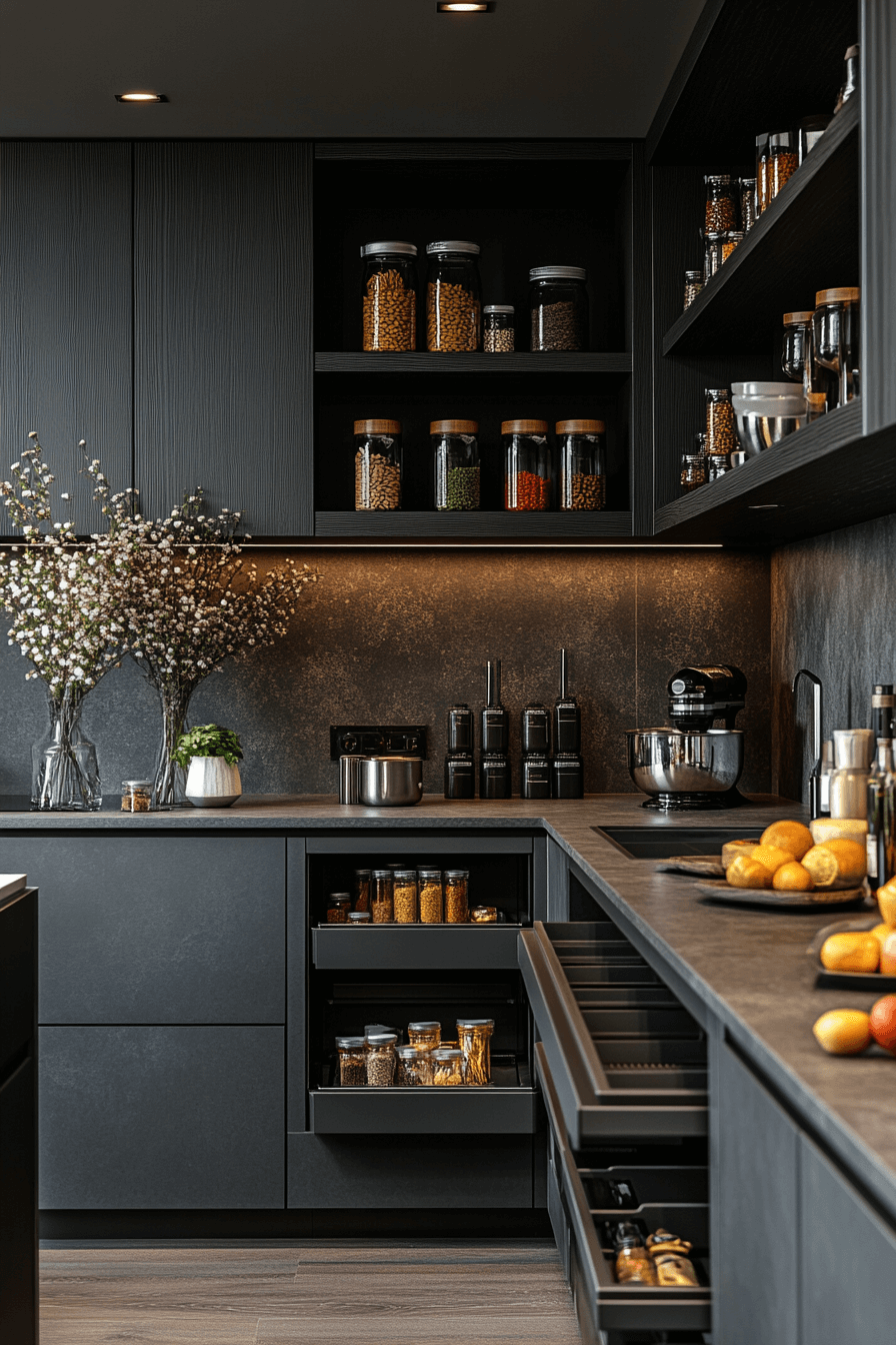 small moody kitchen