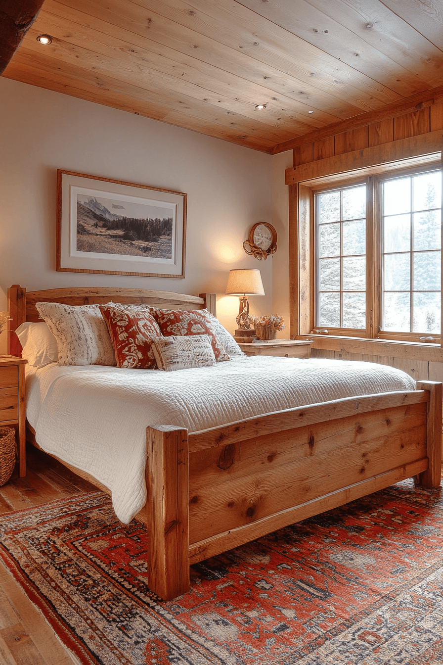 old cabin interior bedroom