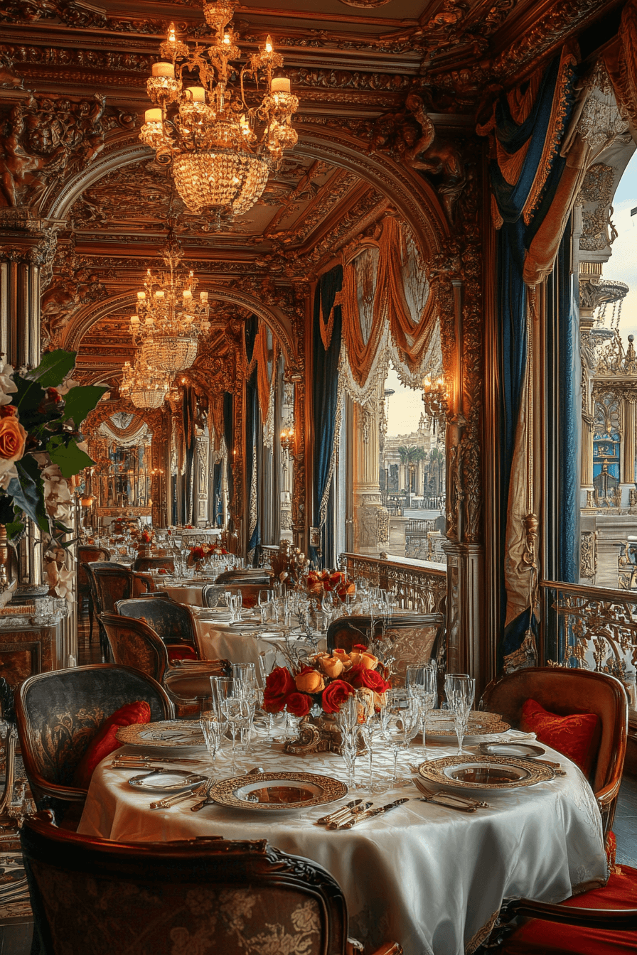 moody vintage dining room