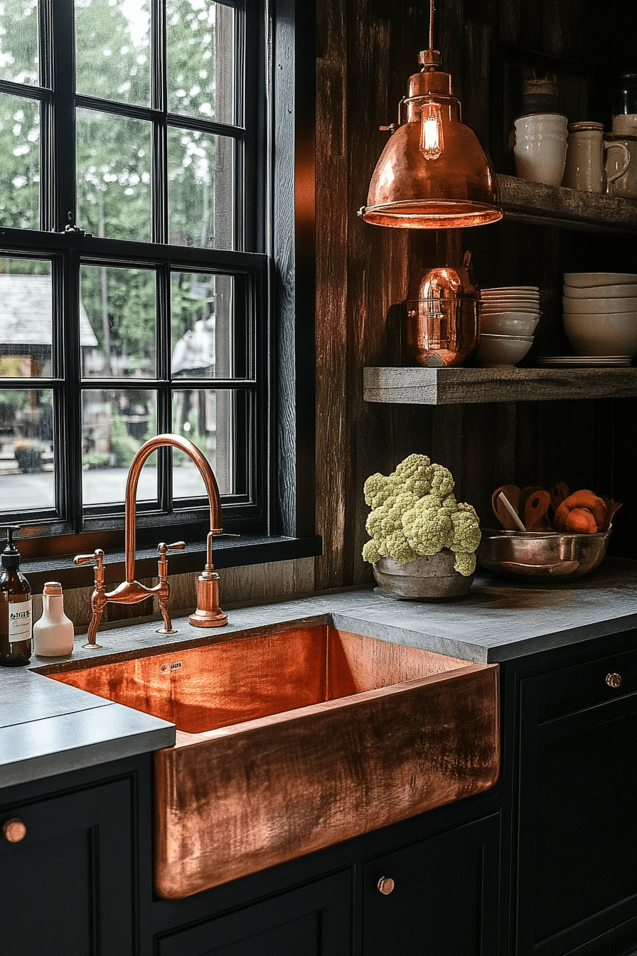 moody cottage kitchen