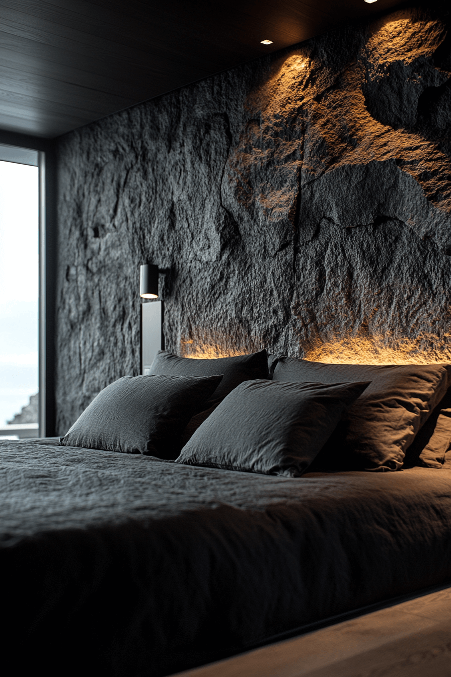 Stone Wall Bedroom