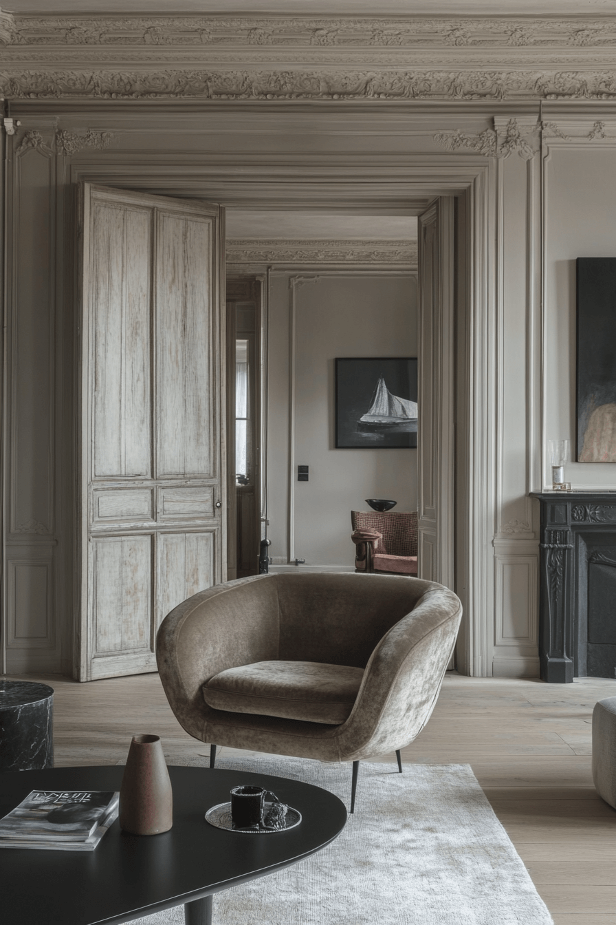 modern victorian living room