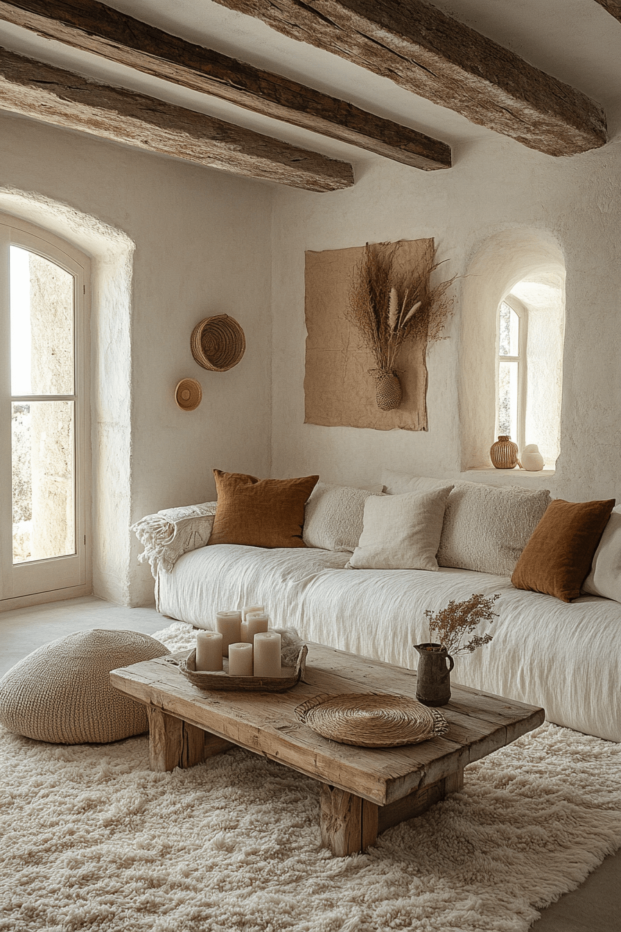 white living room decor