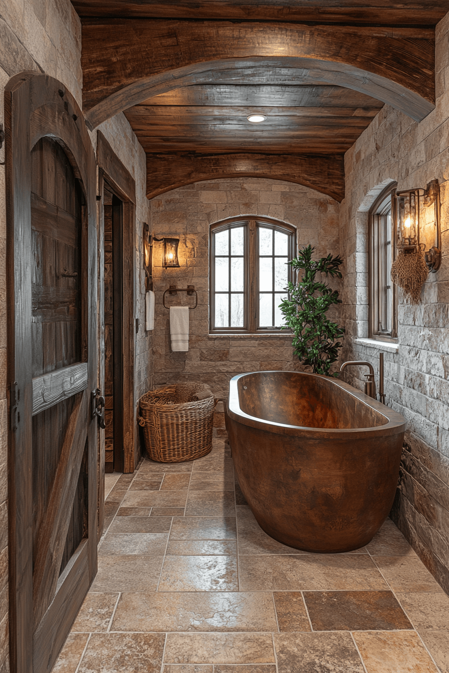 moody vintage bathroom
