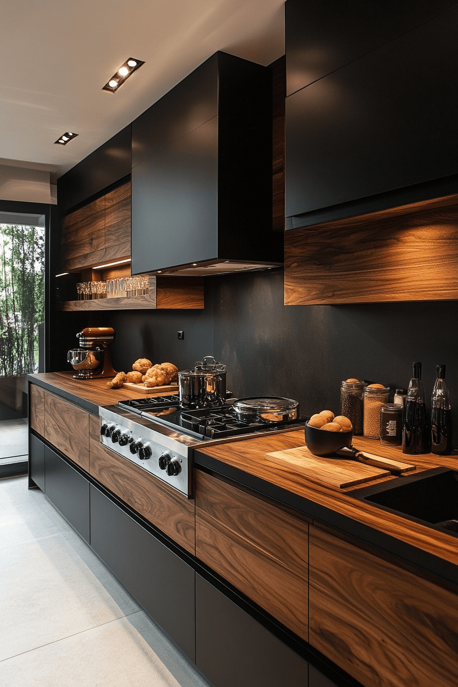 dark kitchen aesthetic