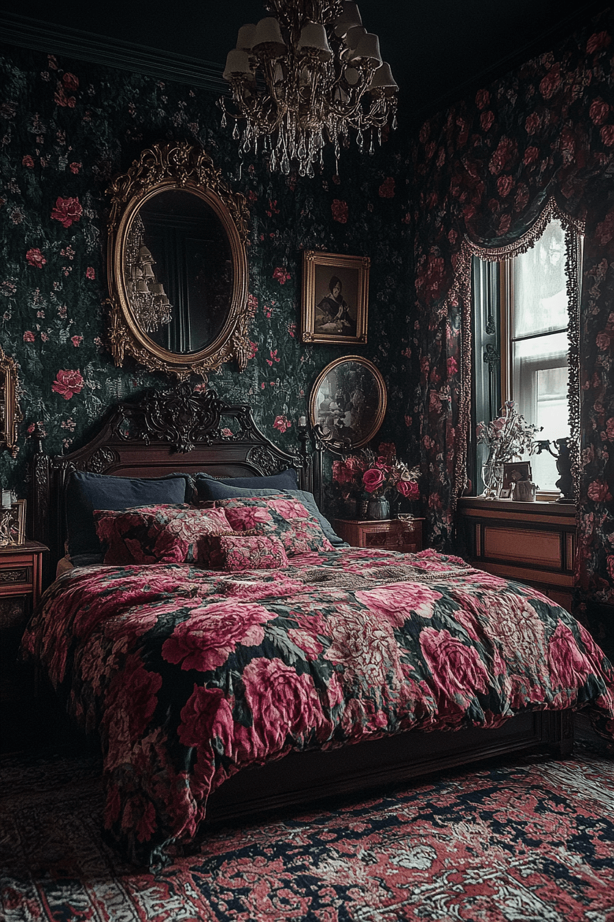 moody vintage bedroom