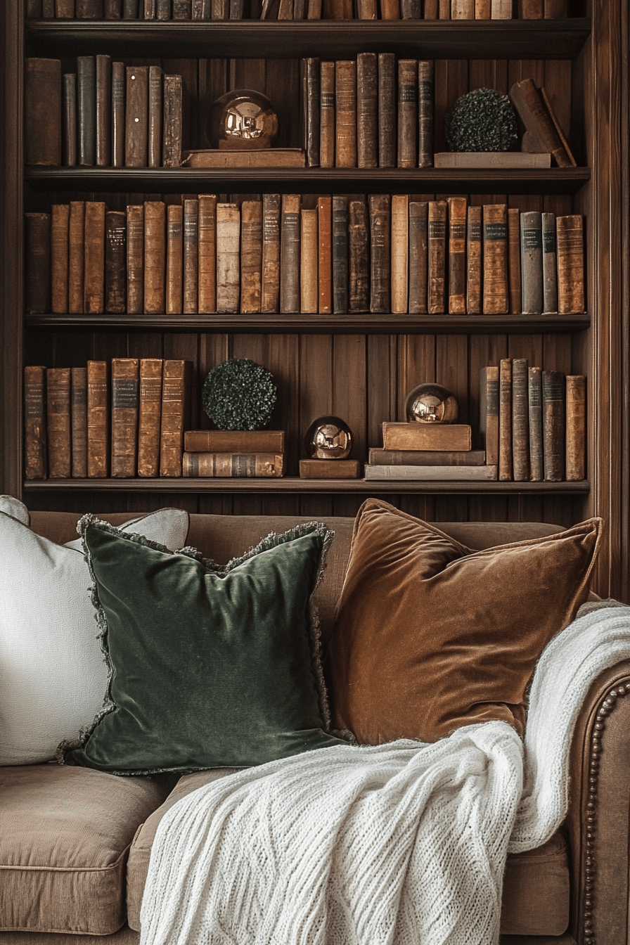 moody vintage living room