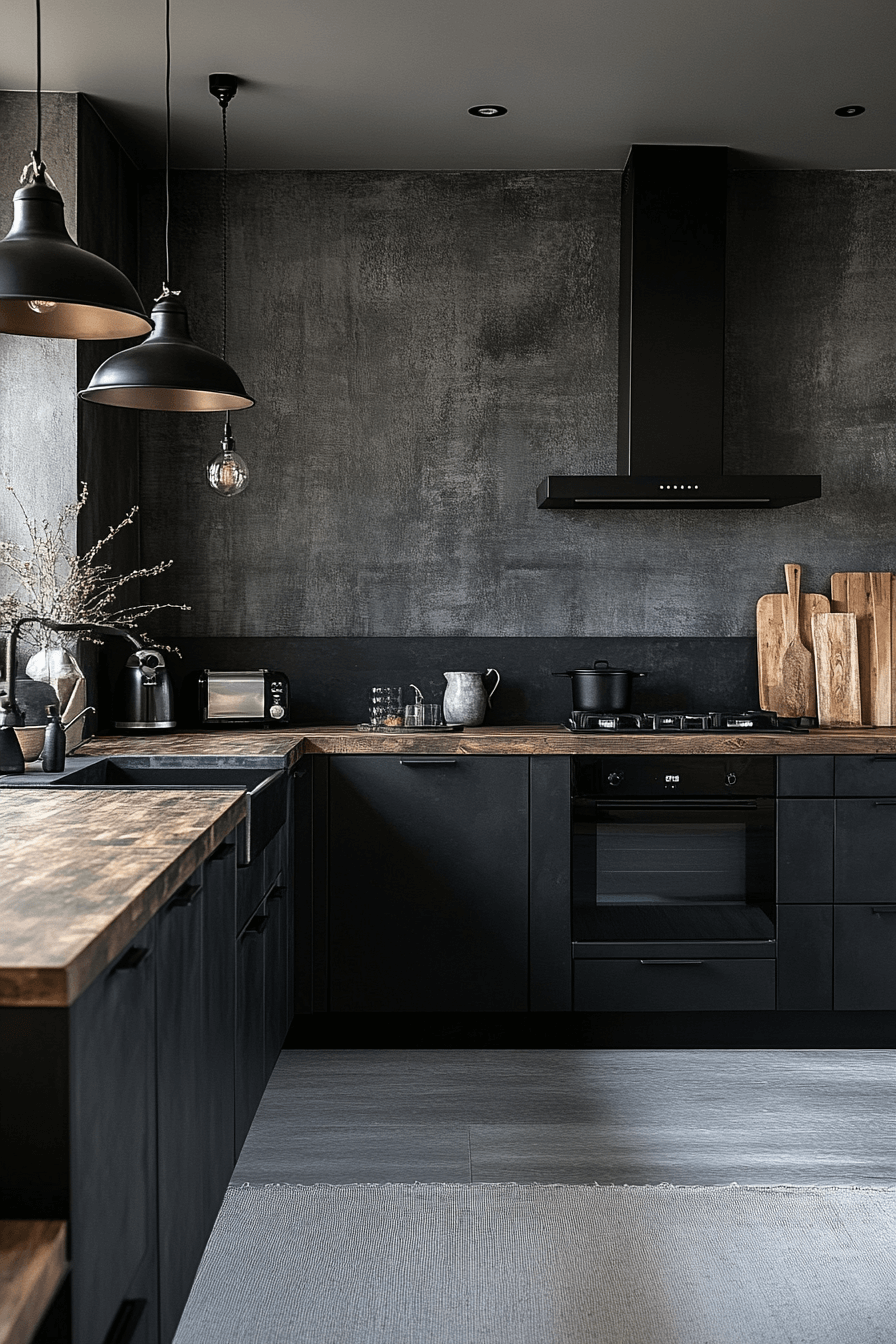 small moody kitchen