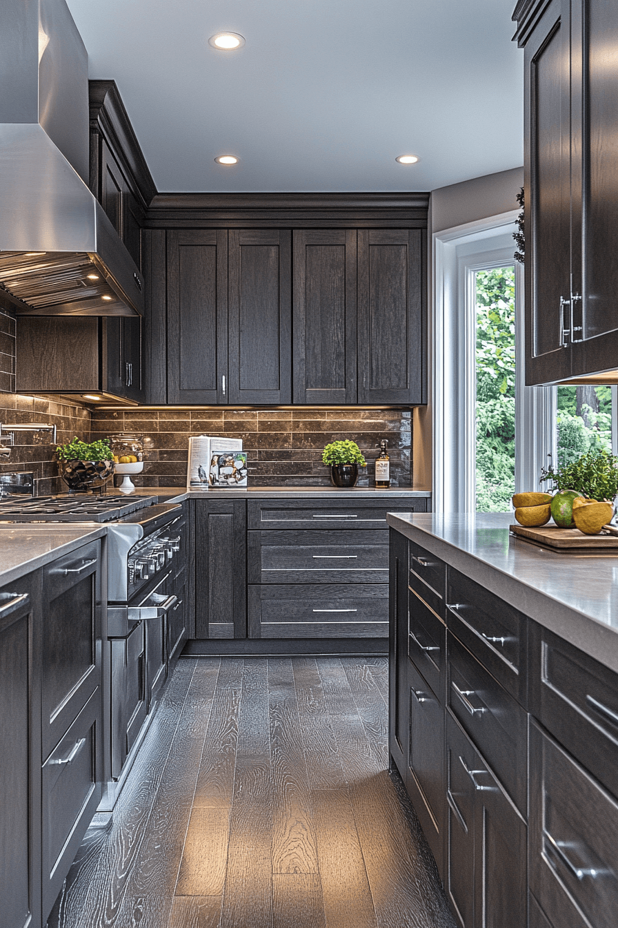 dark and moody kitchen
