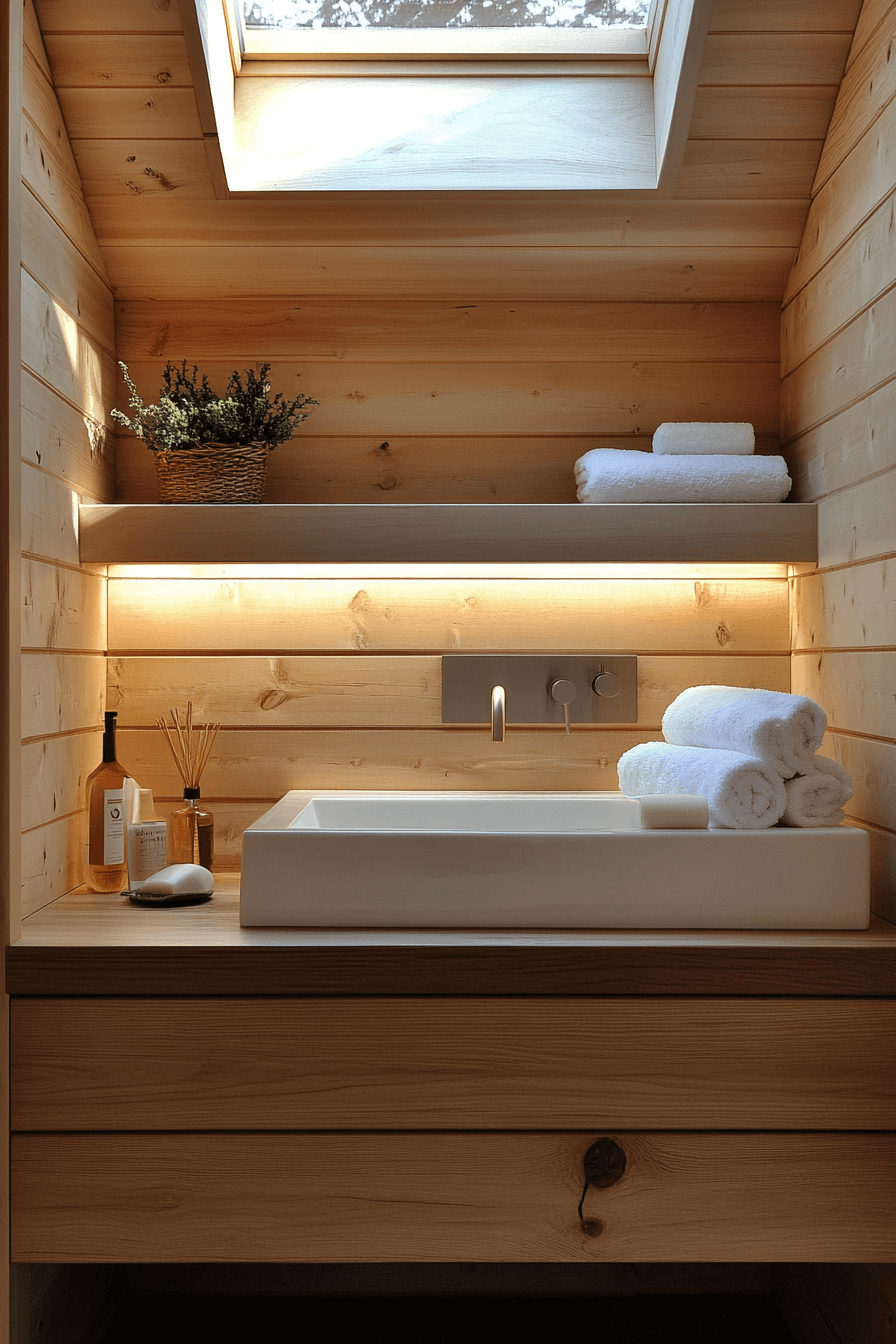 old cabin interior bathroom