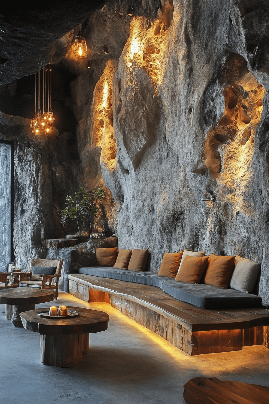 stone wall interior