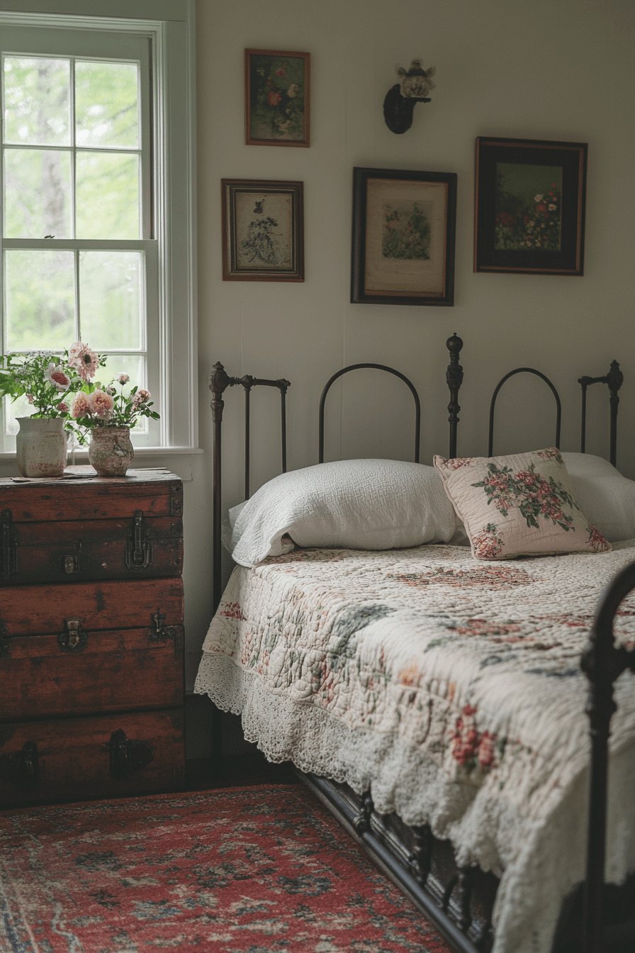 old cabin interior bedroom