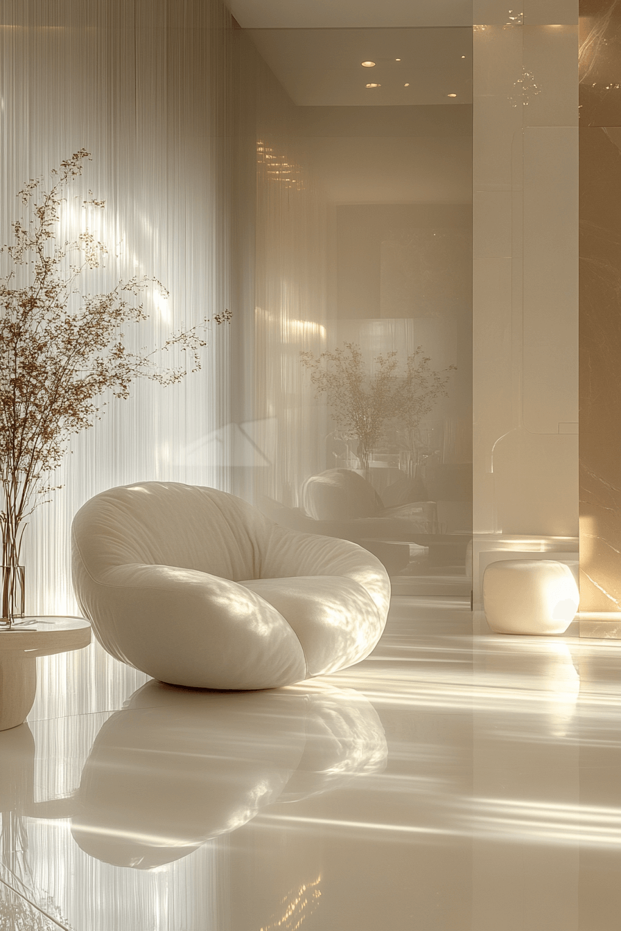 white living room decor