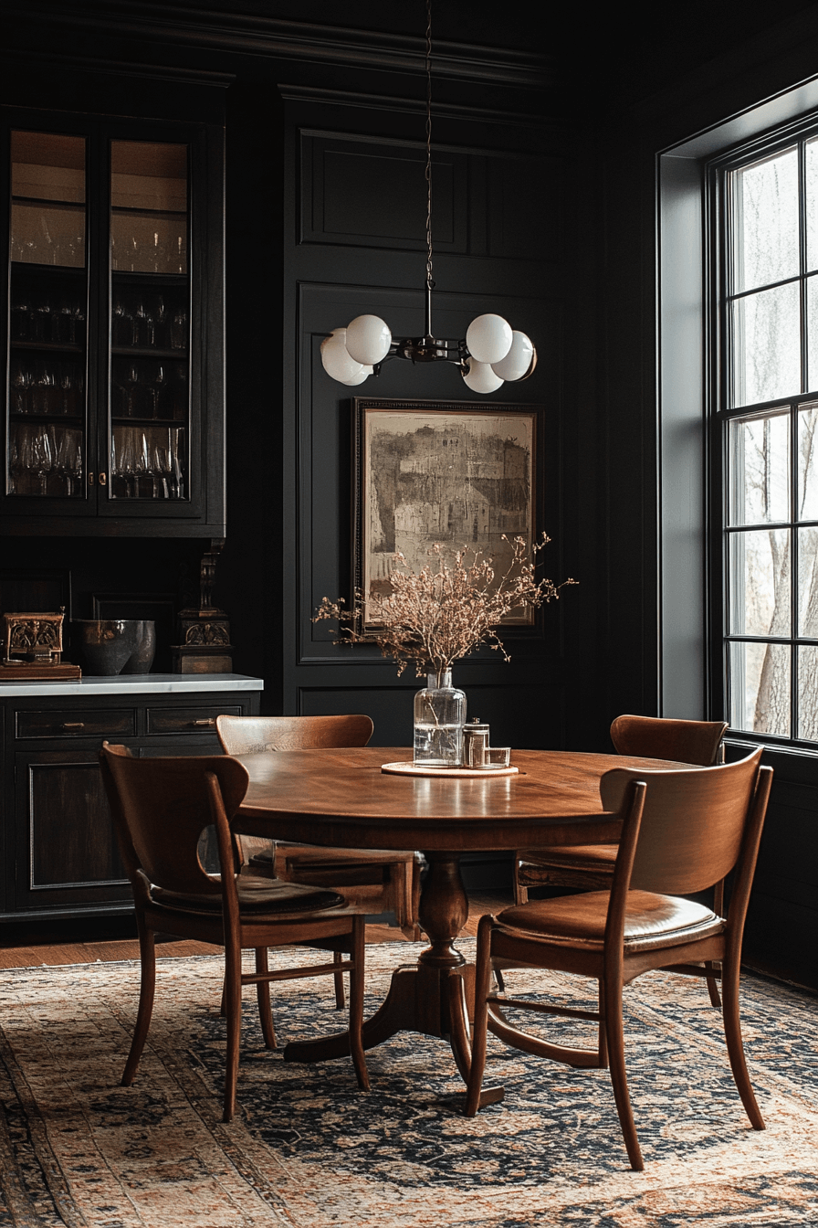 moody vintage dining room