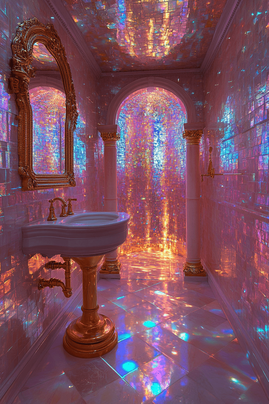 moody vintage bathroom