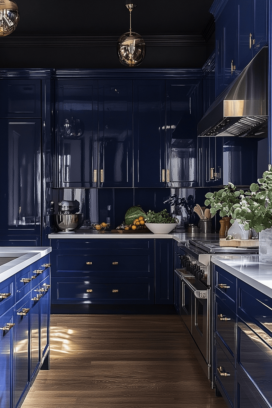 moody kitchen cabinets