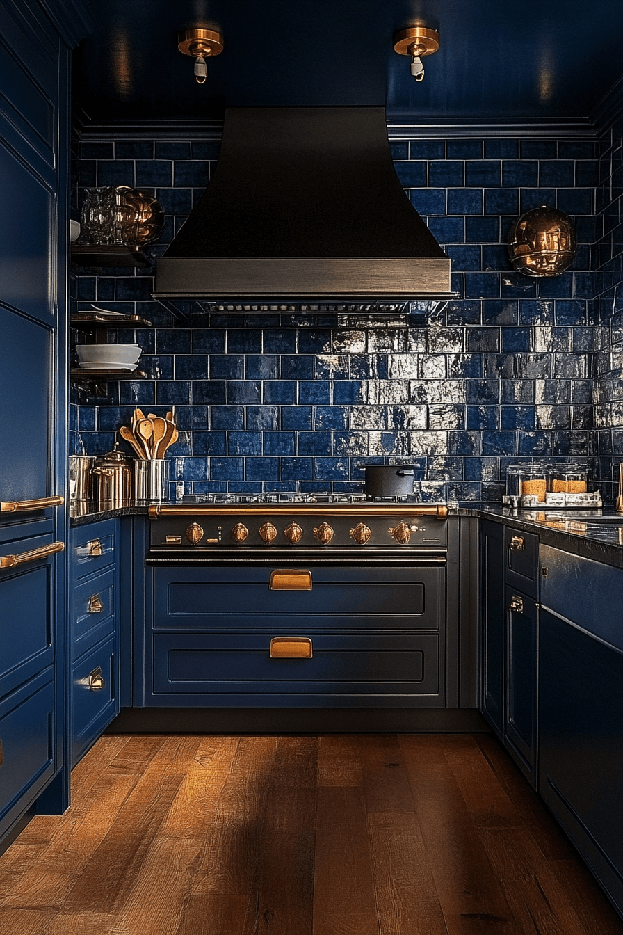 small moody kitchen
