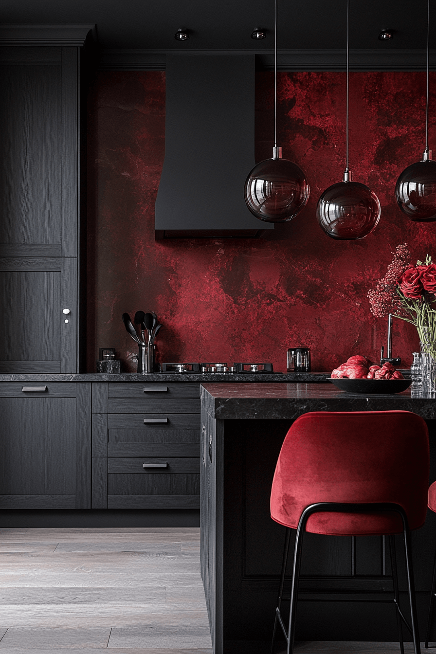 dark and moody kitchen