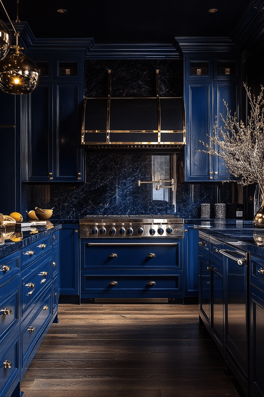 dark and moody kitchen