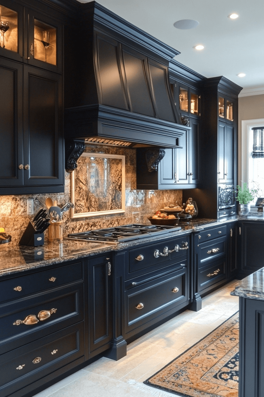 moody kitchen cabinets