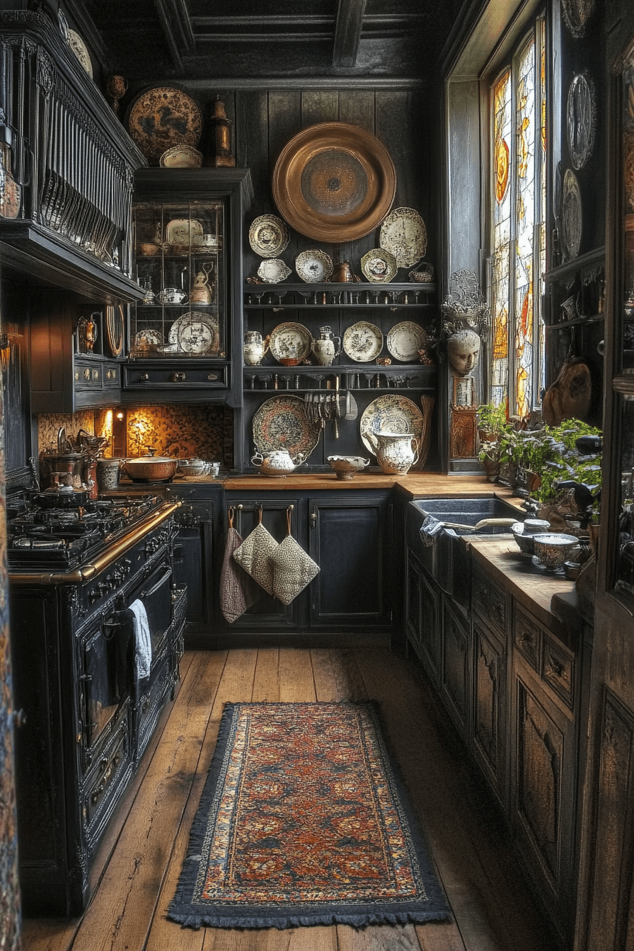 moody cottage kitchen