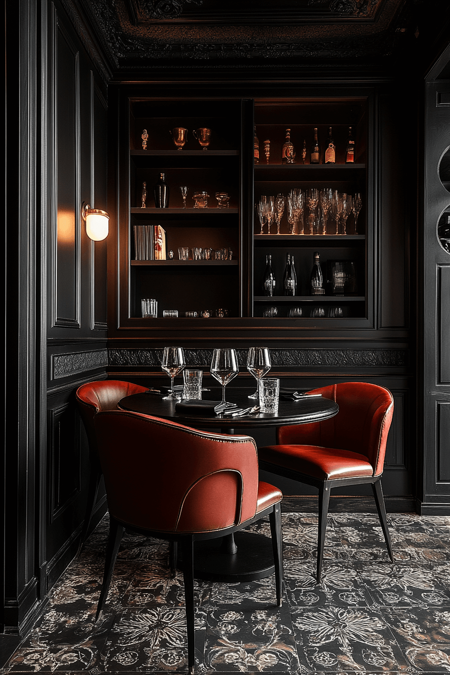 moody vintage dining room