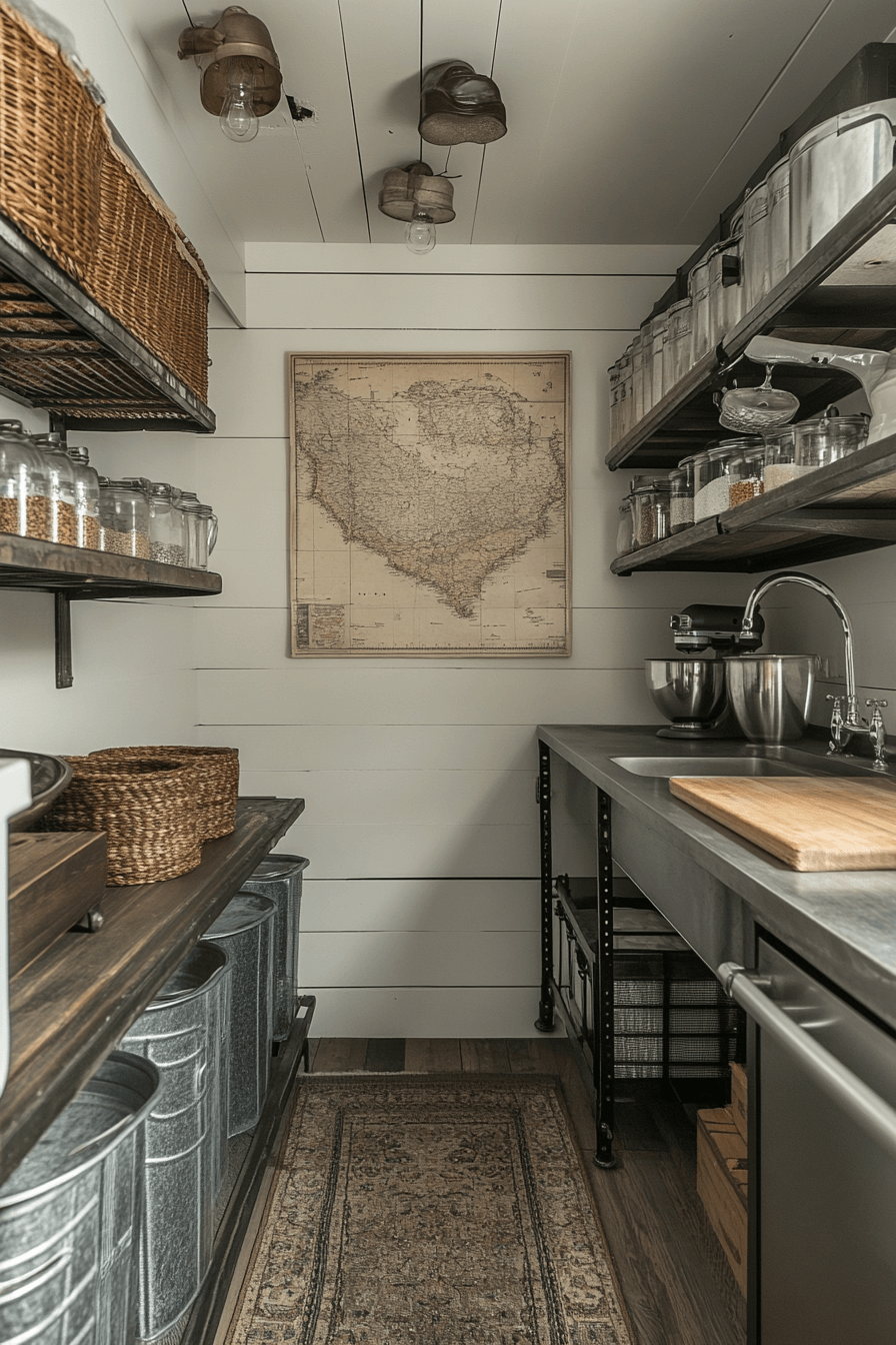 old cabin interior kitchen