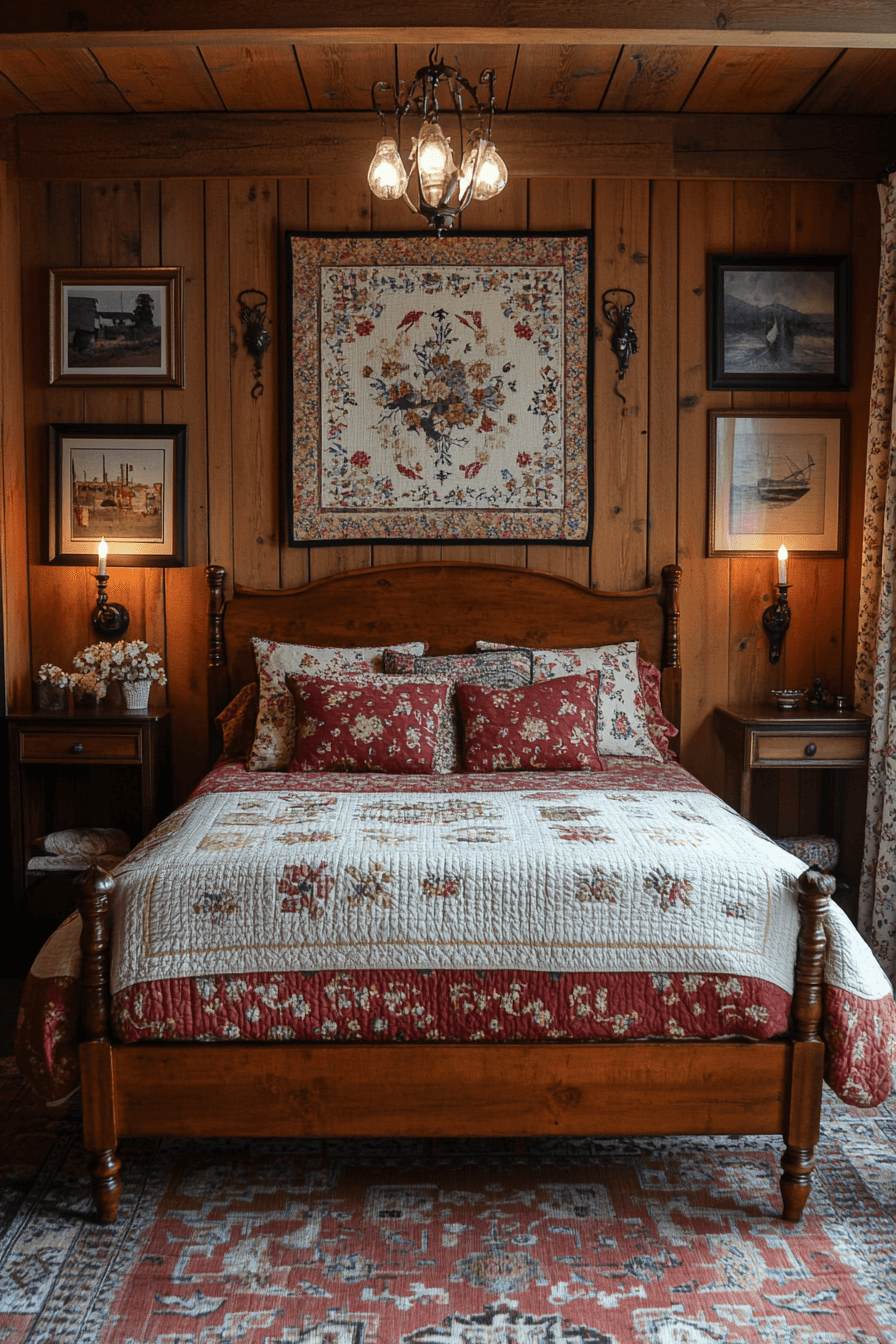 old cabin interior bedroom