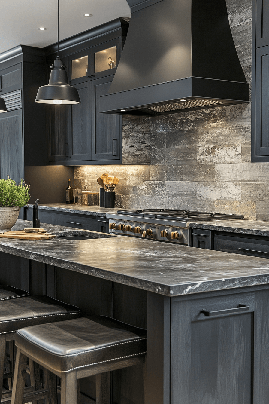 dark kitchen aesthetic