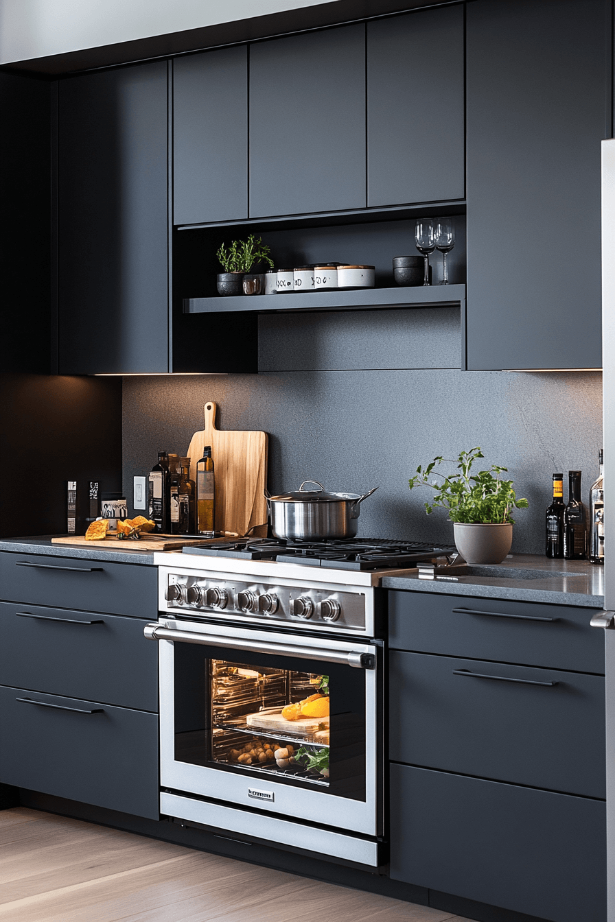 small moody kitchen