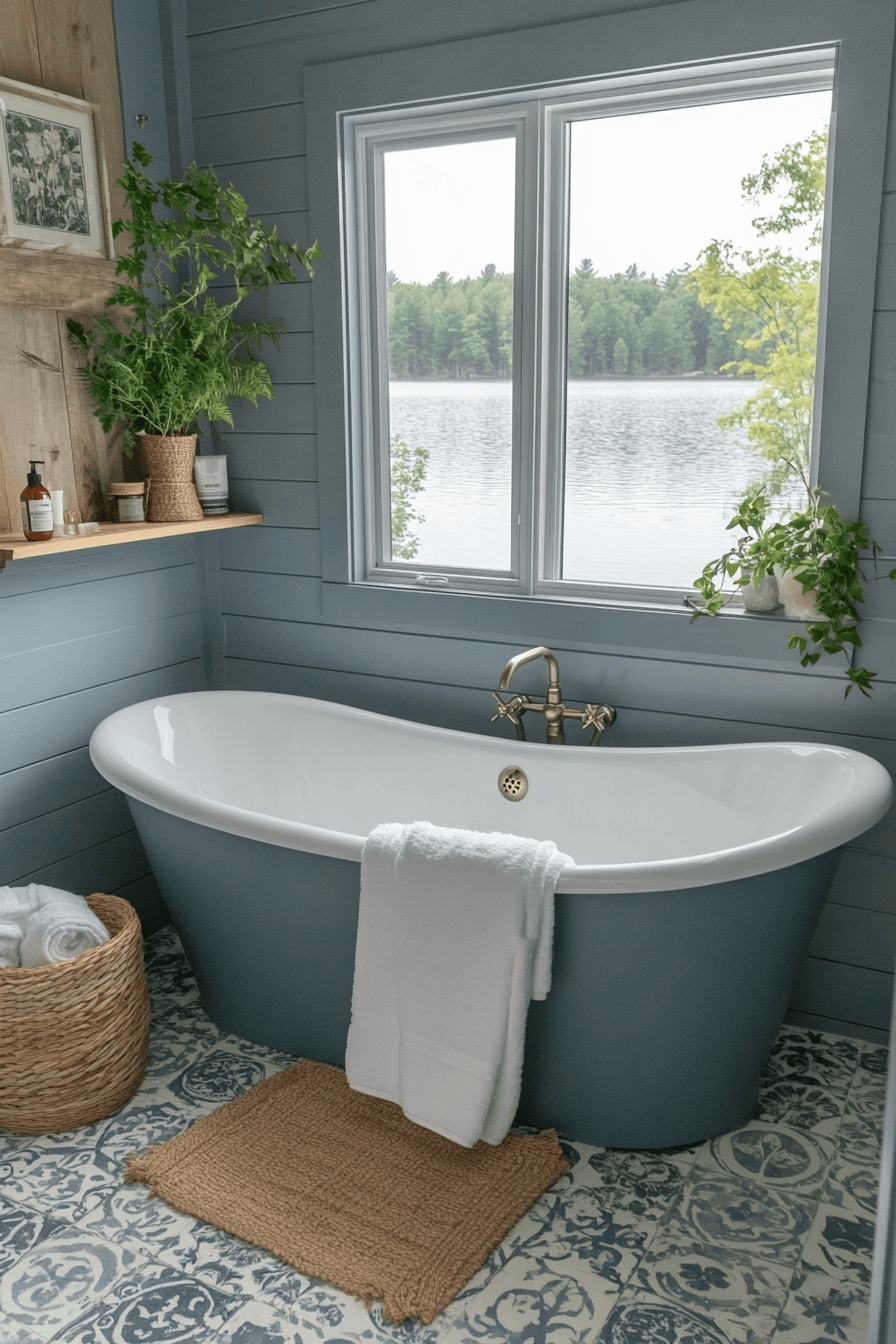 old cabin interior bathroom