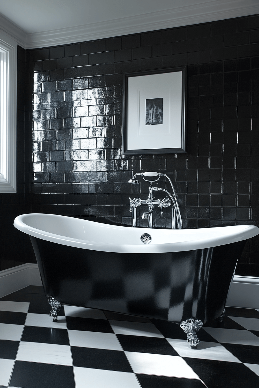 moody vintage bathroom