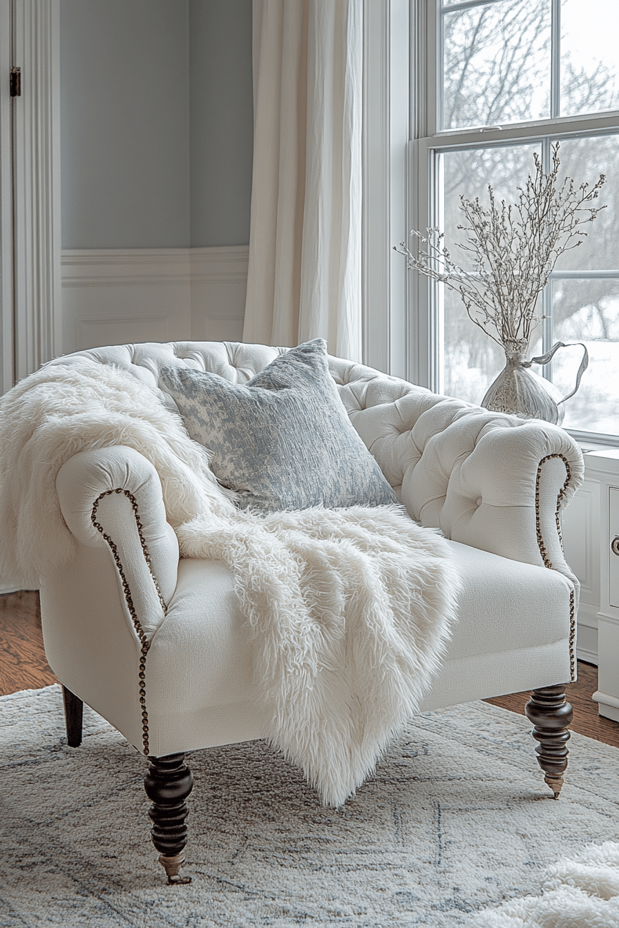 white living room decor