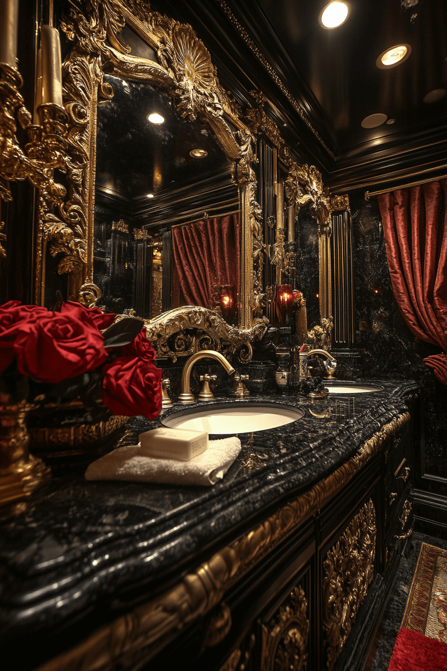 moody vintage bathroom