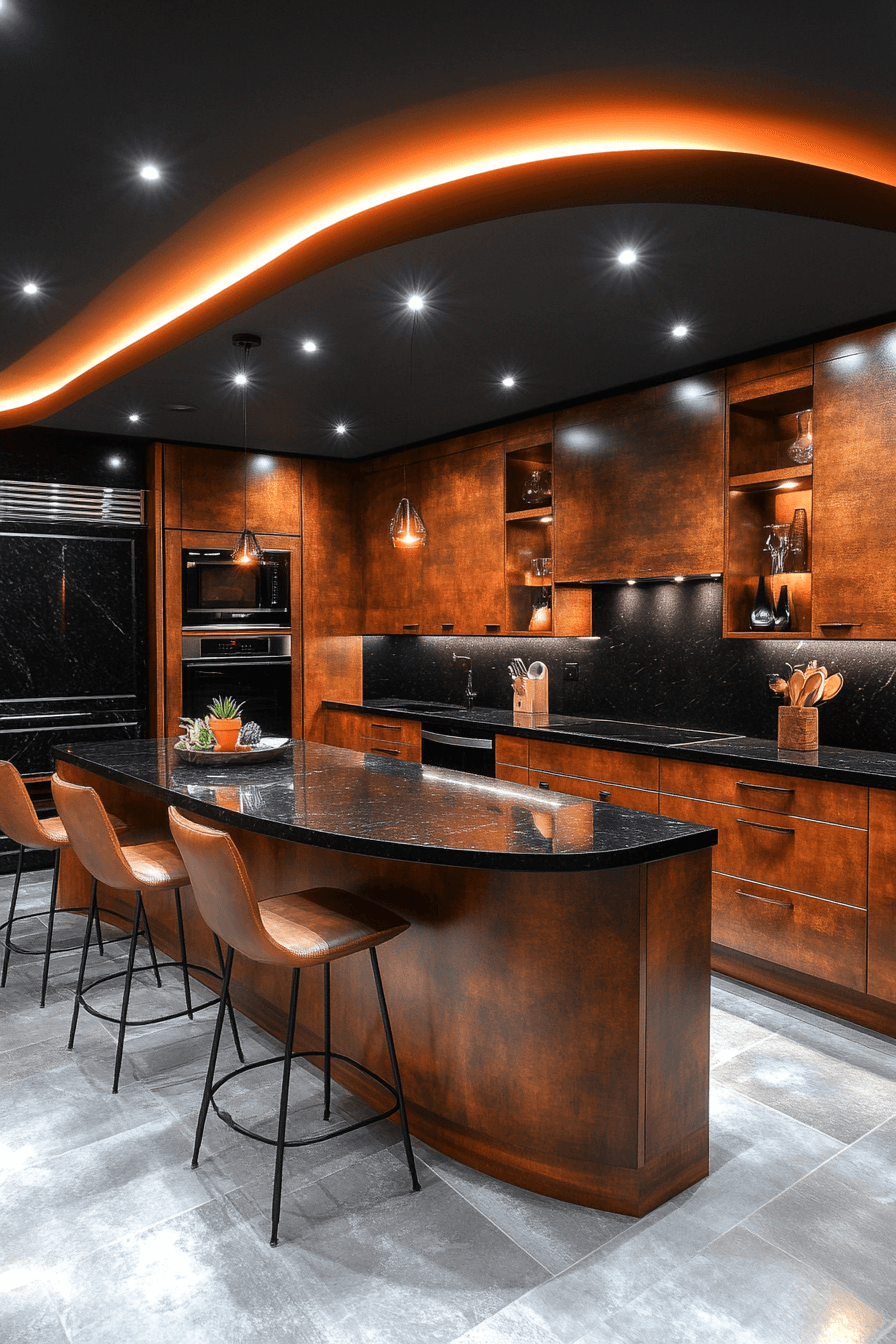 small moody kitchen