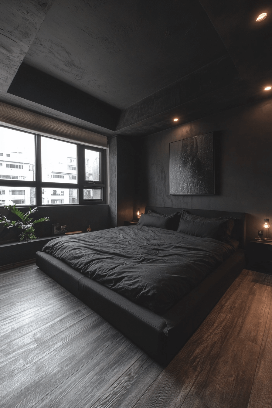 minimalistic bedroom ideas dark