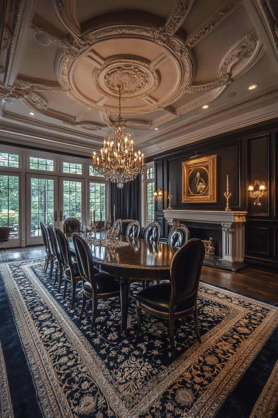 moody vintage dining room