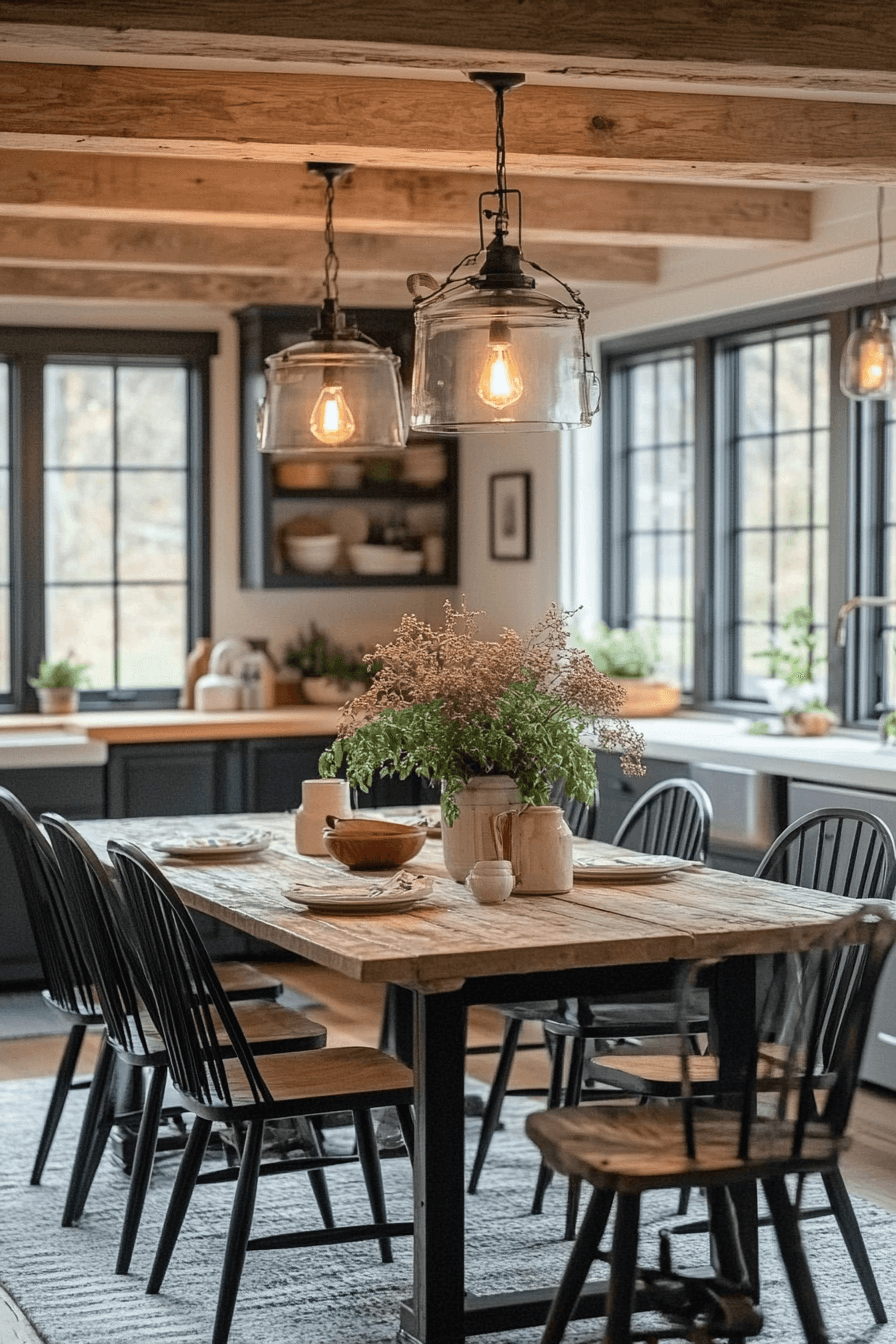 modern vintage dining room