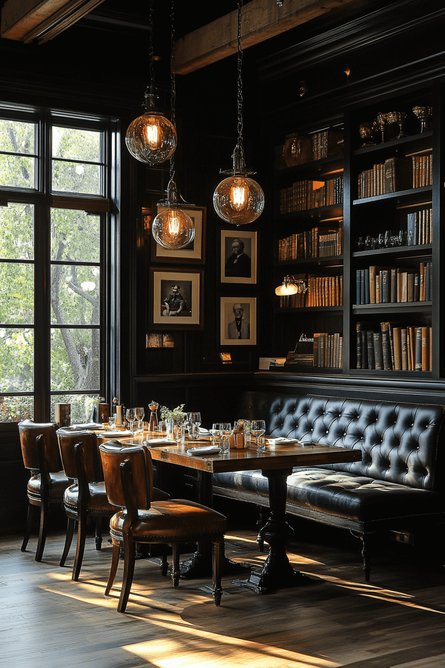 dark academia kitchen