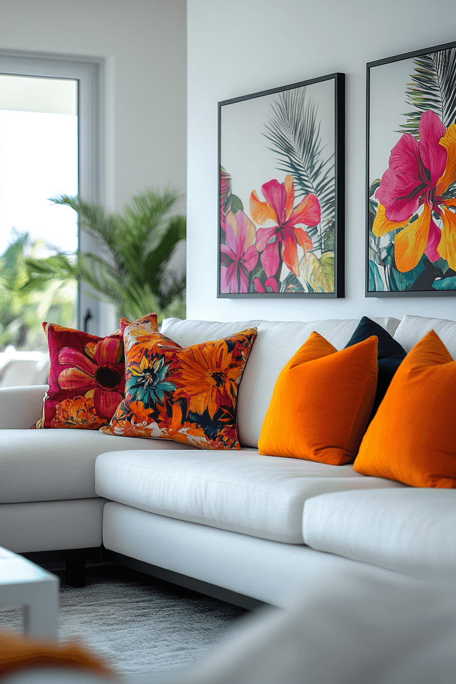 white living room decor
