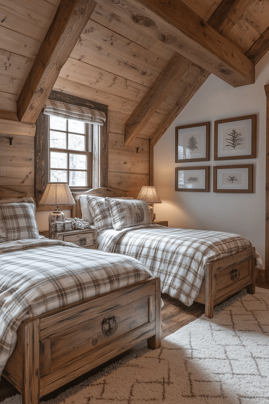 old cabin interior bedroom