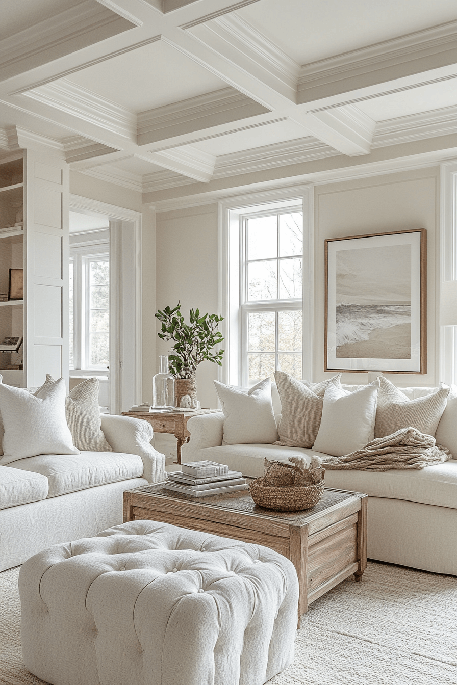 white living room decor
