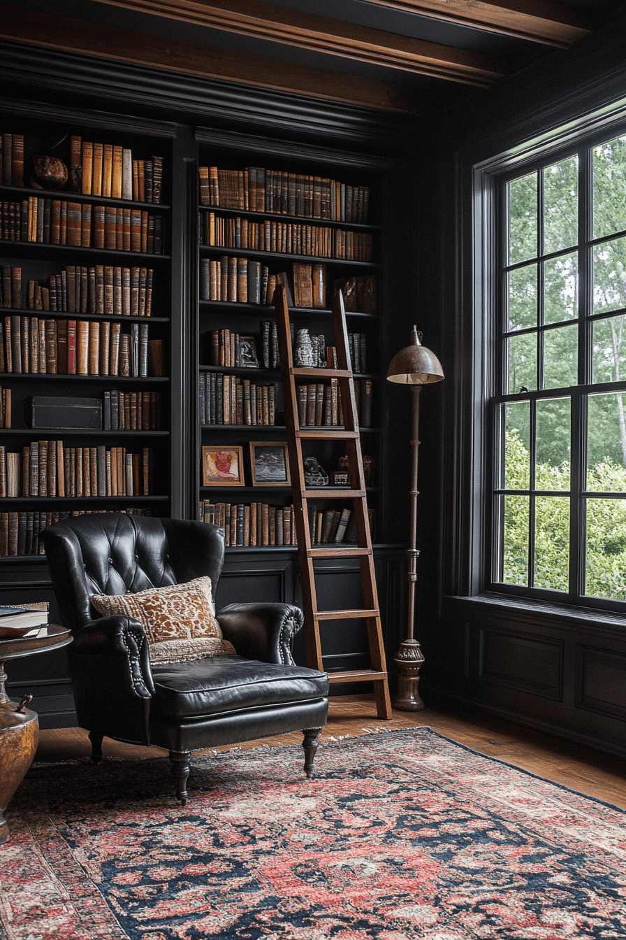 moody vintage living room