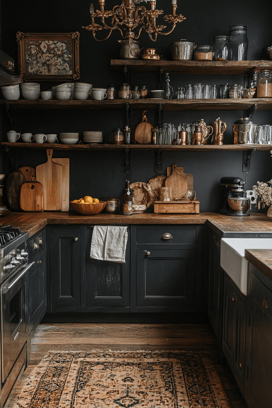 moody cottage kitchen