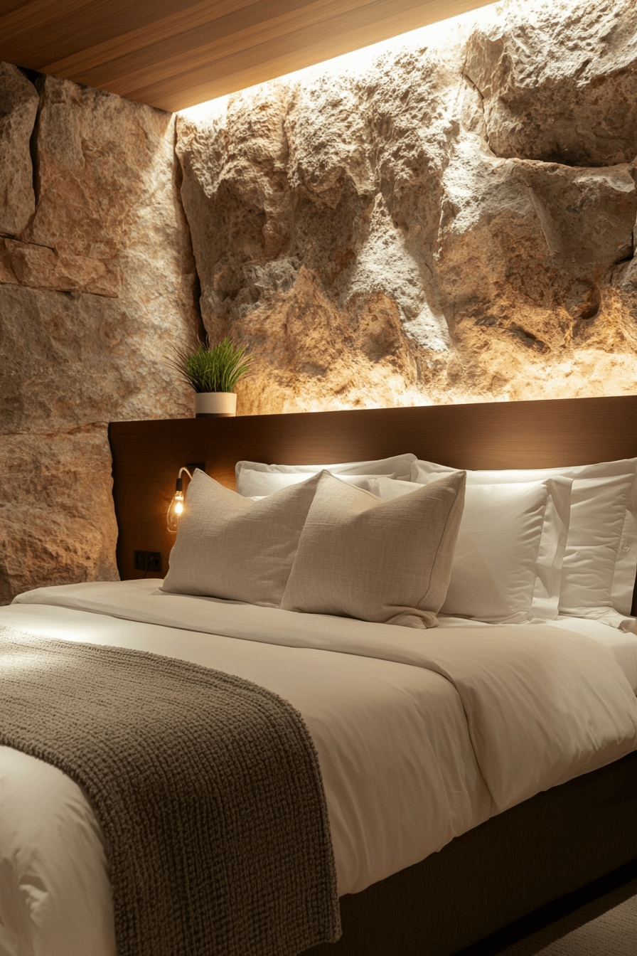 Stone Wall Bedroom