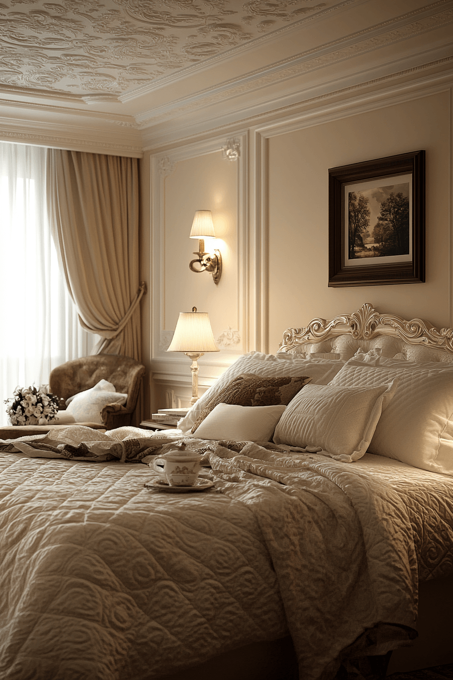 neoclassical bedroom