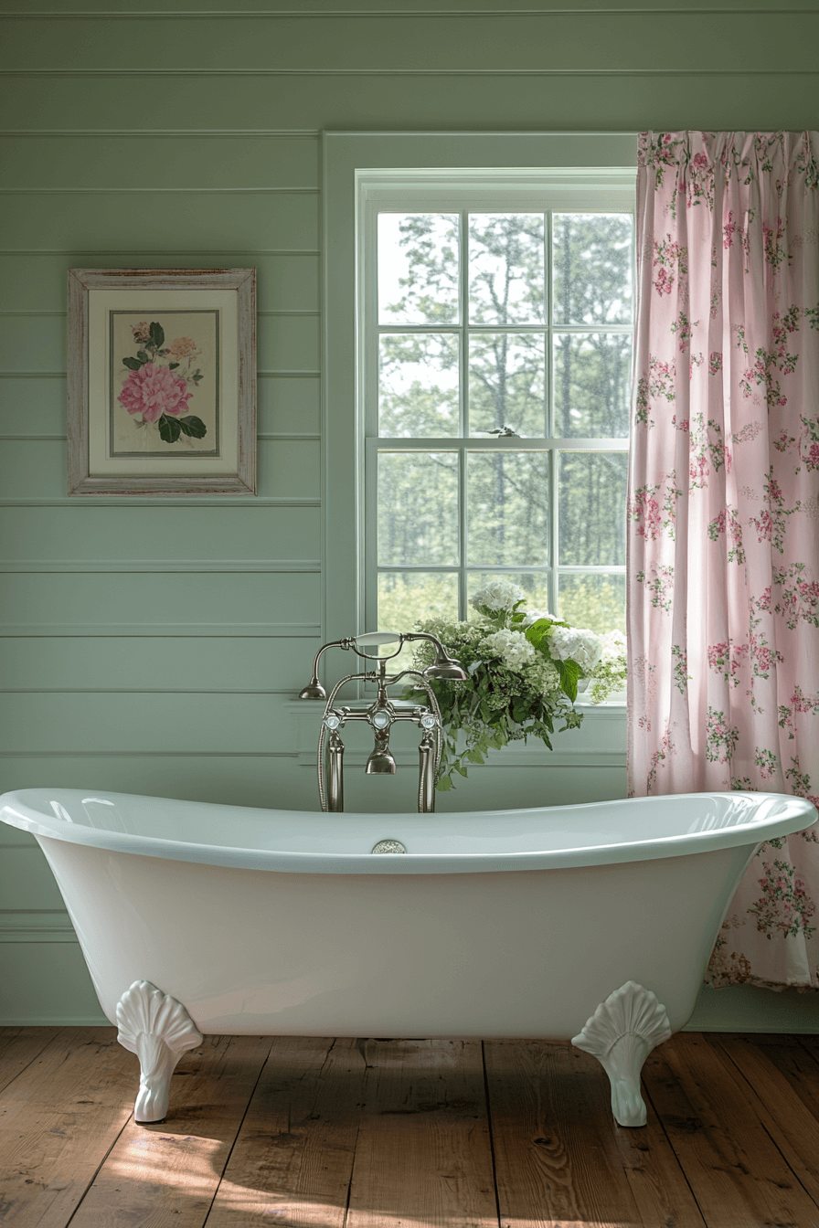 moody vintage bathroom