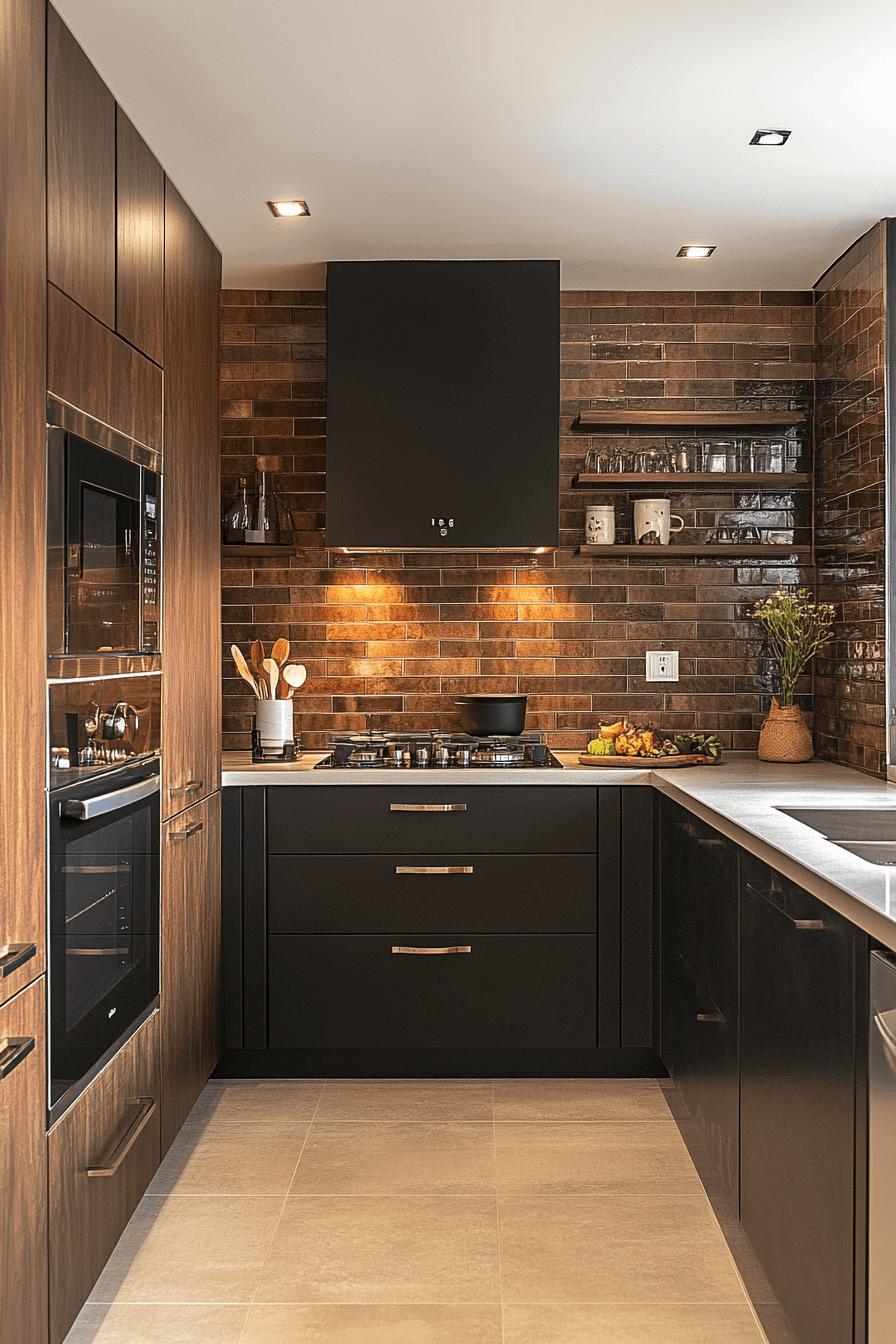 small moody kitchen