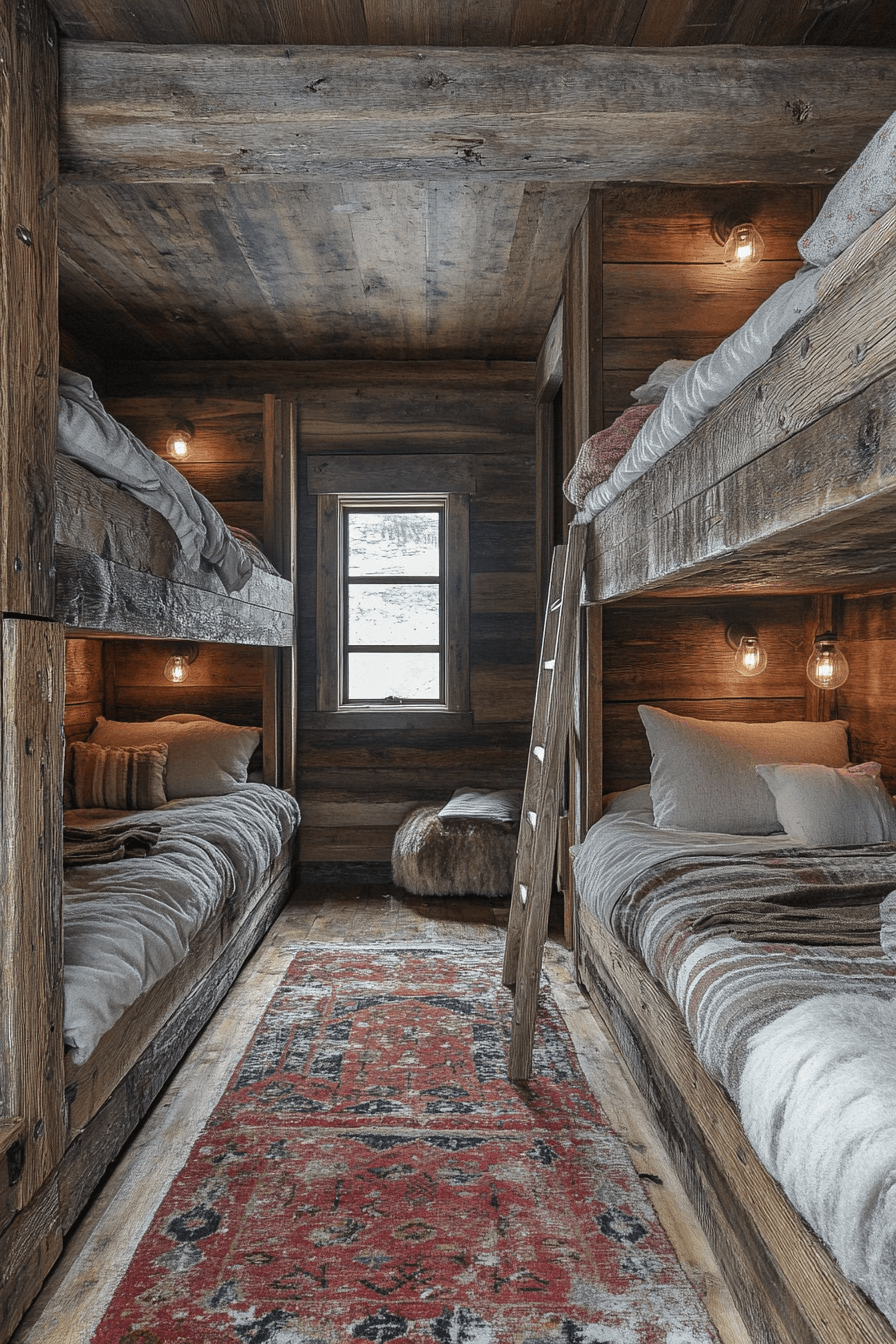 old cabin interior bedroom