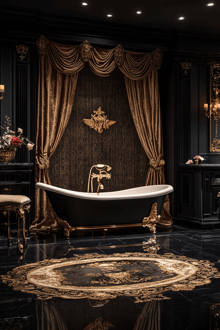moody vintage bathroom